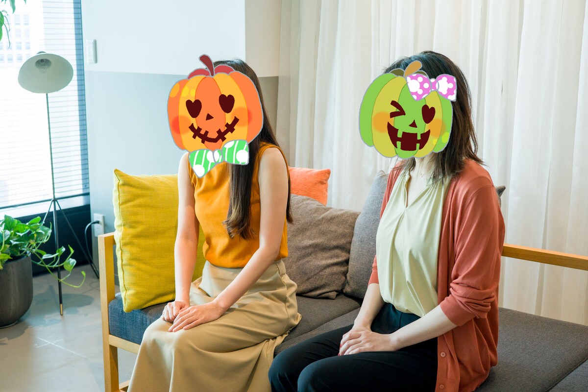 左からみなみ（ぱんぷきん）、舞（ぱんぷきん）。