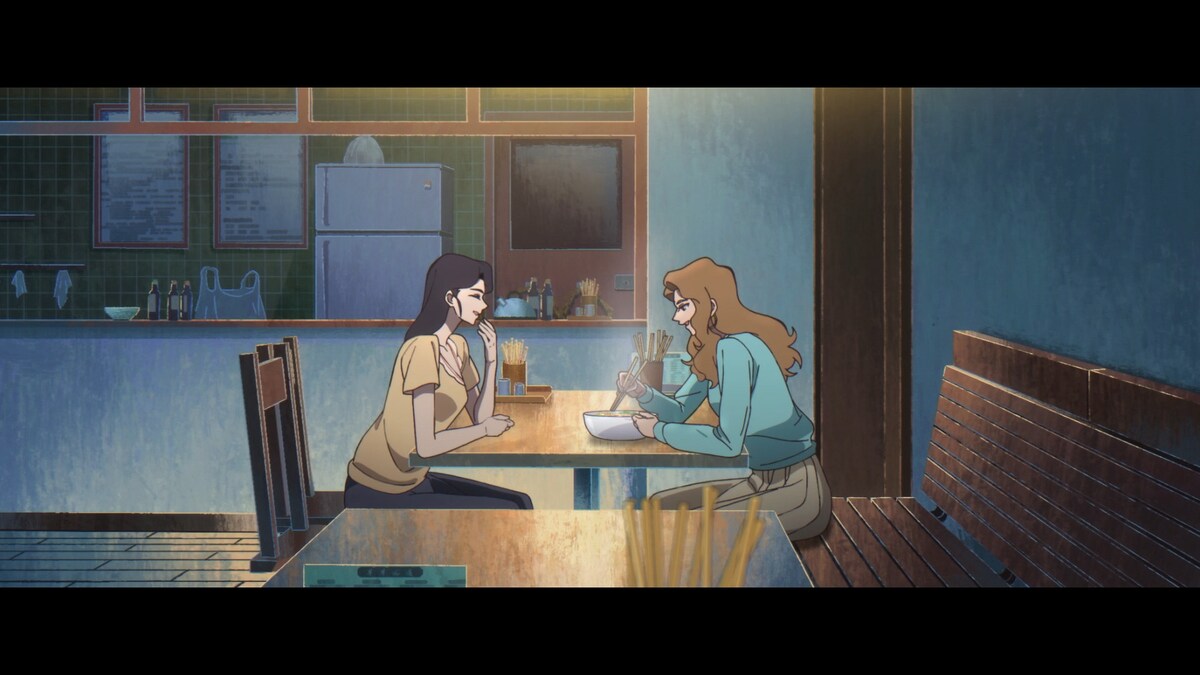 第2話より。店をオープンしたばかりの頃の若かりし夏と林貞。