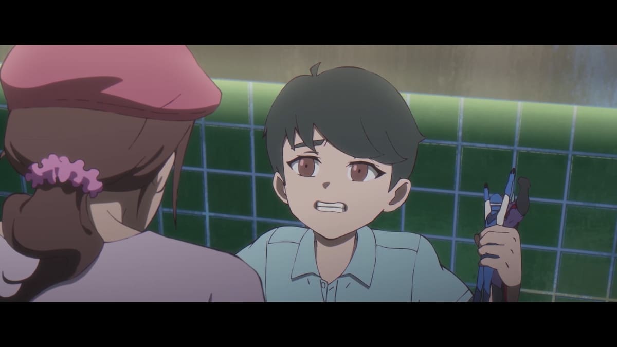 第7話より。店が混雑する中、忙しく働く母親に遊んでくれとせがむ豆豆。