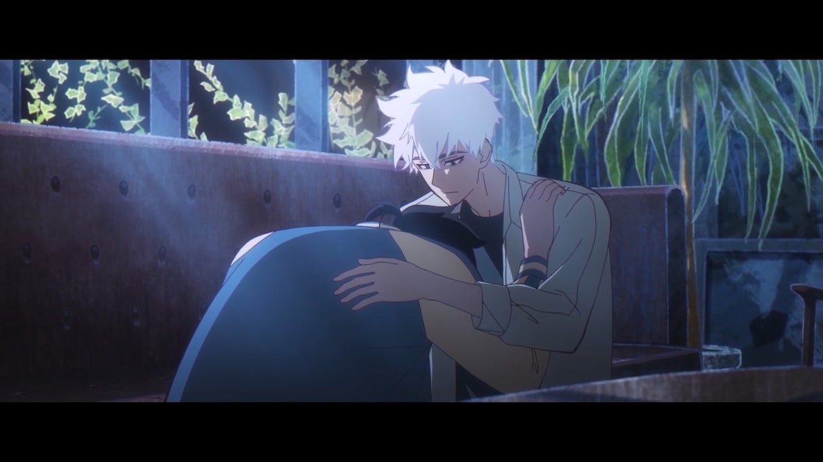 第5話より。過去に“ダイブ”した際に心に傷を負い涙を流すヒカルに寄り添うトキ。