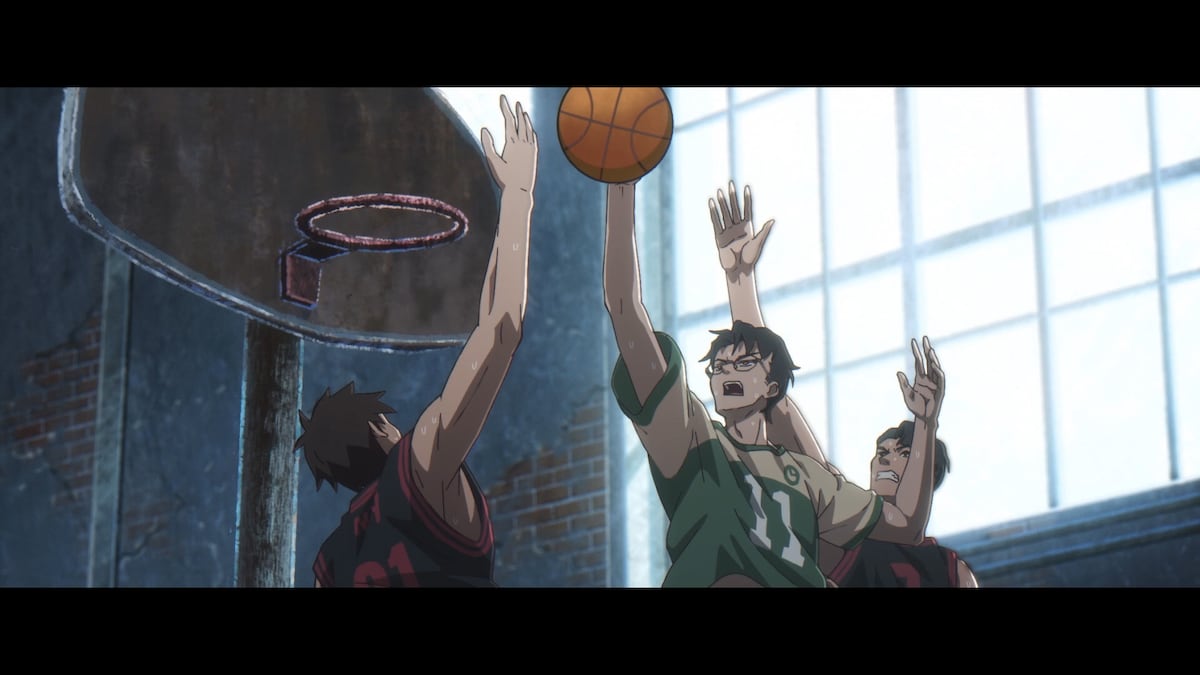 第3話より。とある事情から、“ダイブ”した先でバスケの試合に出場することになったトキ。