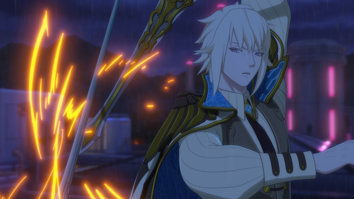 アニメ「テイルズ オブ ルミナリア The Fateful crossroad」より、リュシアン・デュフォール。レオたちが通う騎士学校の精鋭特殊選抜クラス・ブレイズの筆頭で、その聡明さから、さまざまな作戦を成功に導いてきた実績を持つ。日頃は紅茶や茶菓子を好んで嗜む。