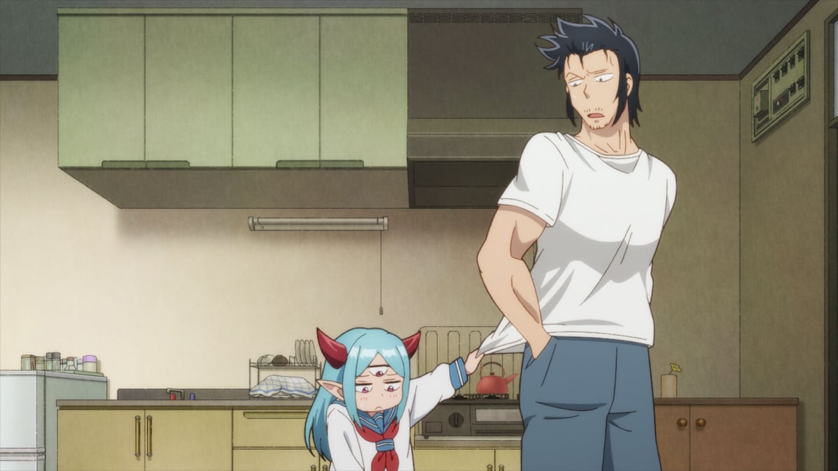 TVアニメ「Lv1魔王とワンルーム勇者」第5話より。