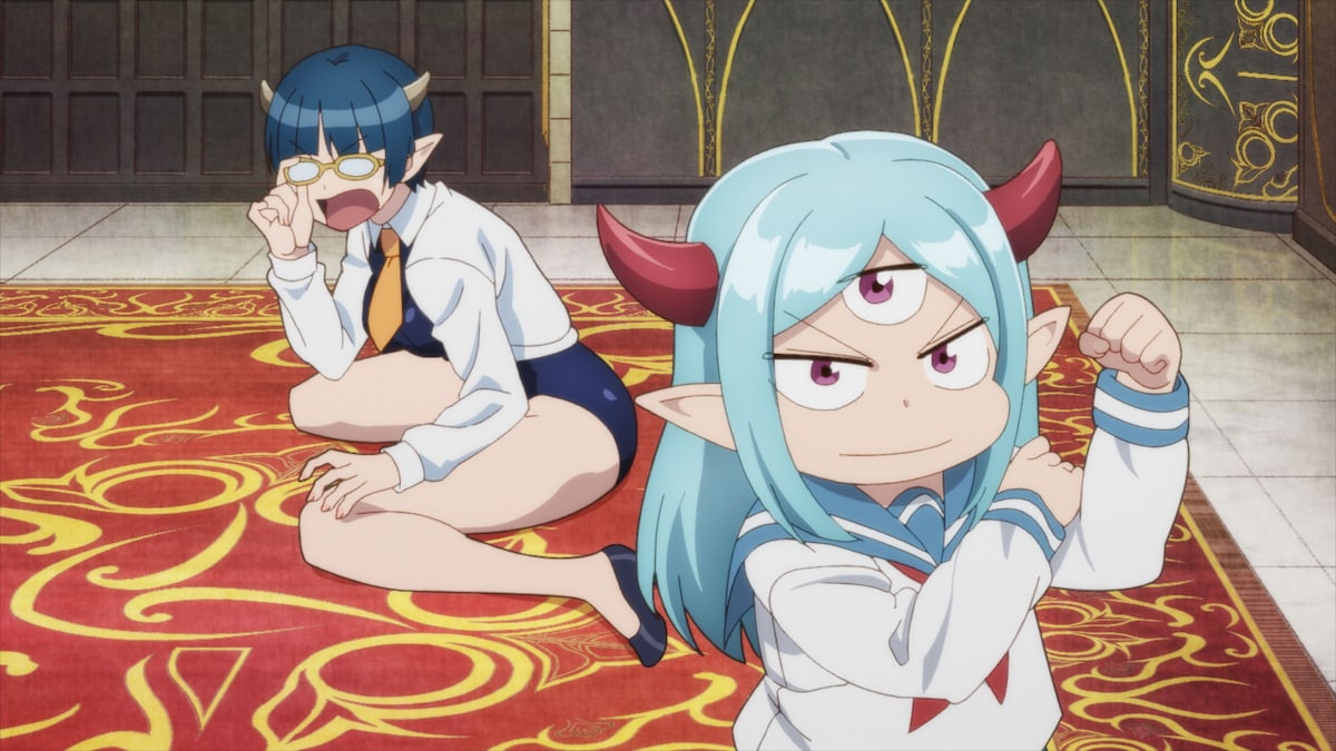 TVアニメ「Lv1魔王とワンルーム勇者」第1話より。