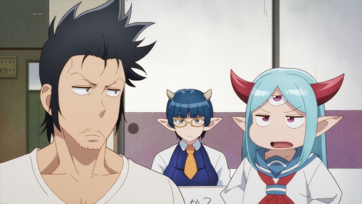 TVアニメ「Lv1魔王とワンルーム勇者」第4話より。