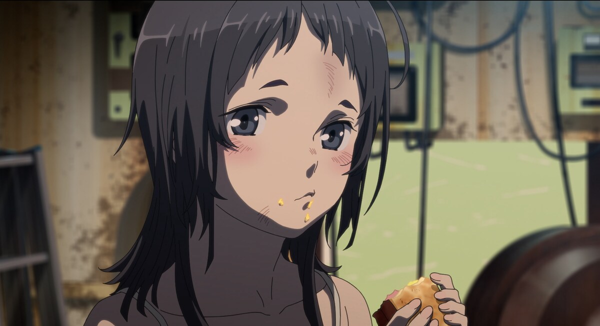 正宗が出会う、製鉄所に閉じ込められている野生の狼のような少女。時の止まった世界で唯一1人だけ成長を続けている。