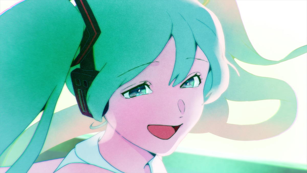 初音ミク「HERO」MVのワンシーン。