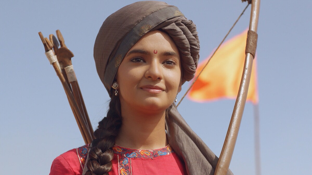 「マニカルニカ～剣をとった王妃～」より、アヌシュカ・セン演じるマニカルニカ。