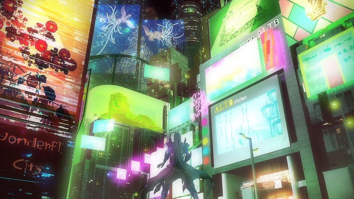 究極の発展を遂げた未来都市・新宿市の風景。