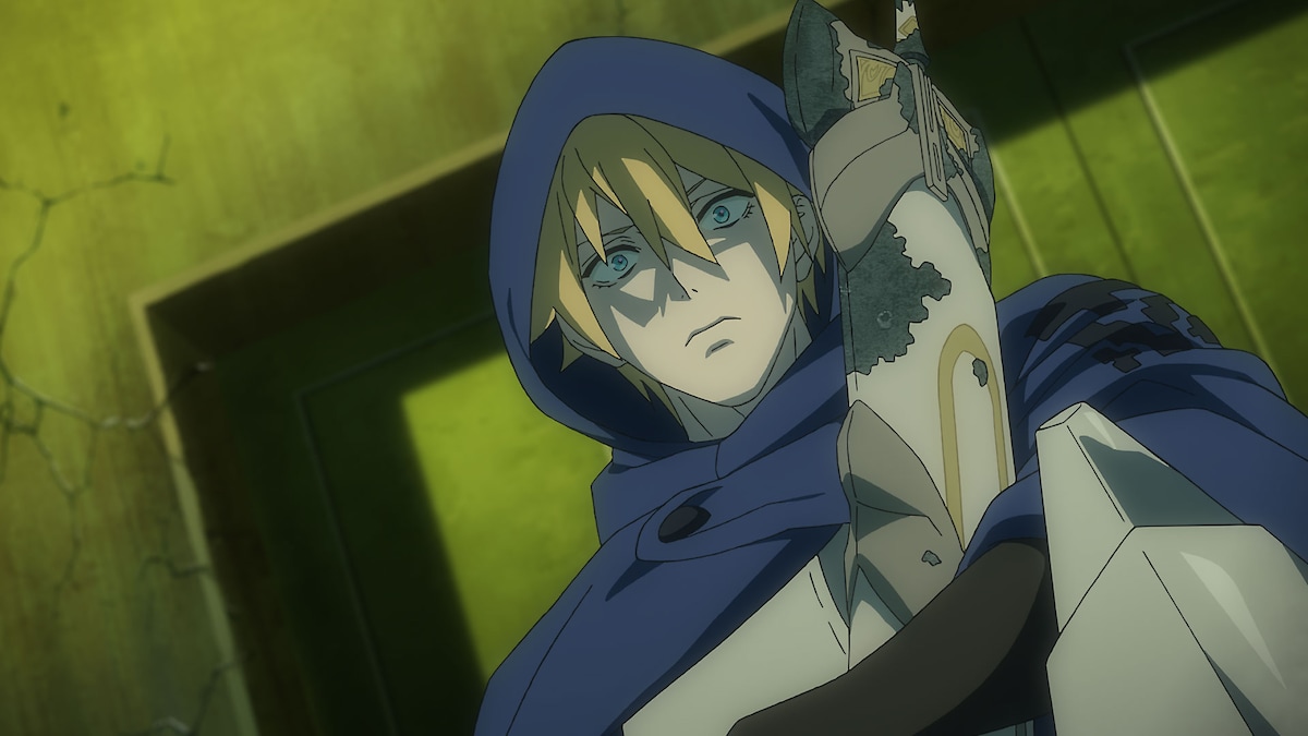 500年前に魔王・ベルトールを討伐したグラム。女神・メルディアから「不老」の祝福を授かった後、争いを繰り返す人間たちに絶望し、現在は無気力に新宿市のスラムで暮らしている。