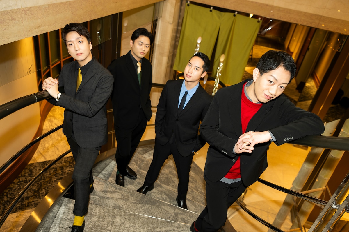 左から中村米吉、中村福之助、中村虎之介、中村壱太郎。