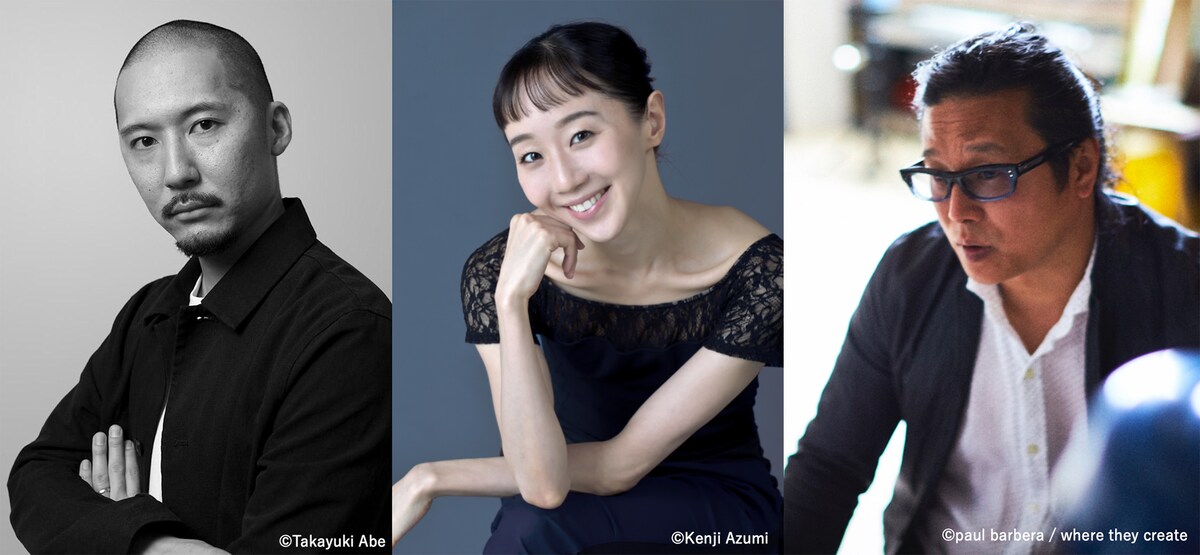 左から鈴木竜、米沢唯、大巻伸嗣。