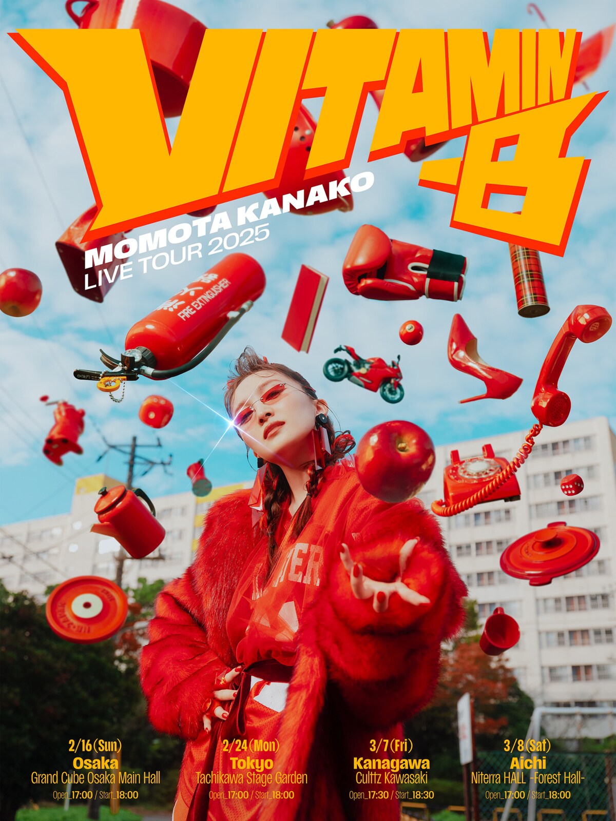 「MOMOTA KANAKO LIVE TOUR 2025『VITAMIN-B』」キービジュアル