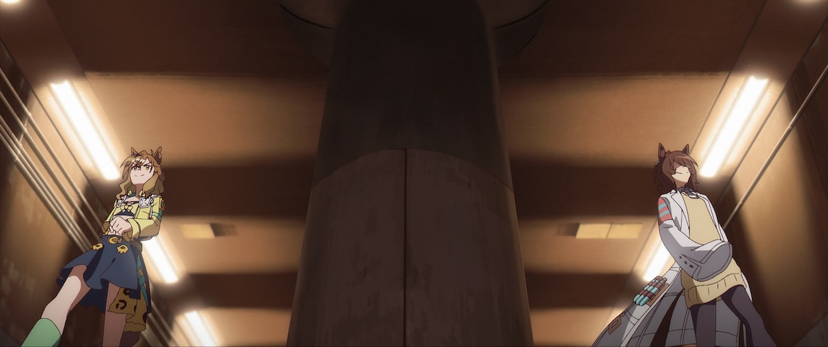 ライバルのジャングルポケット(左)とアグネスタキオン(右)。