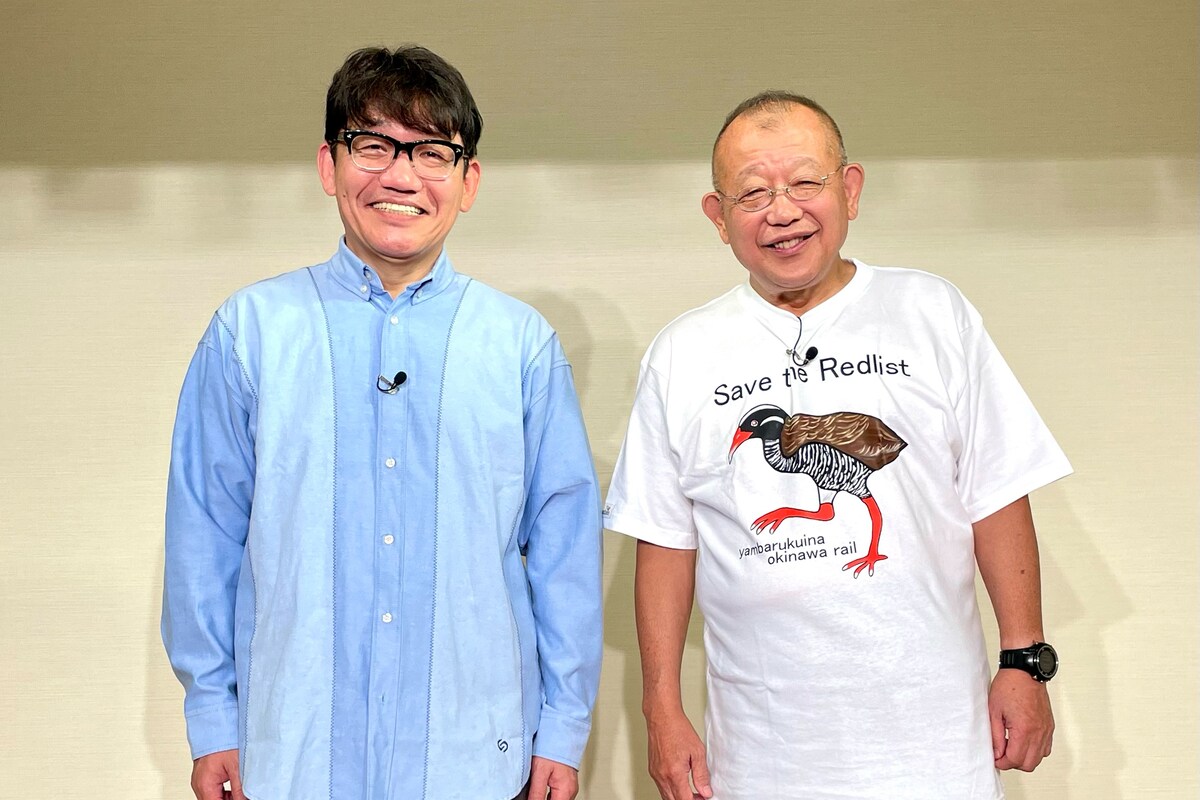 左からずん飯尾、笑福亭鶴瓶。