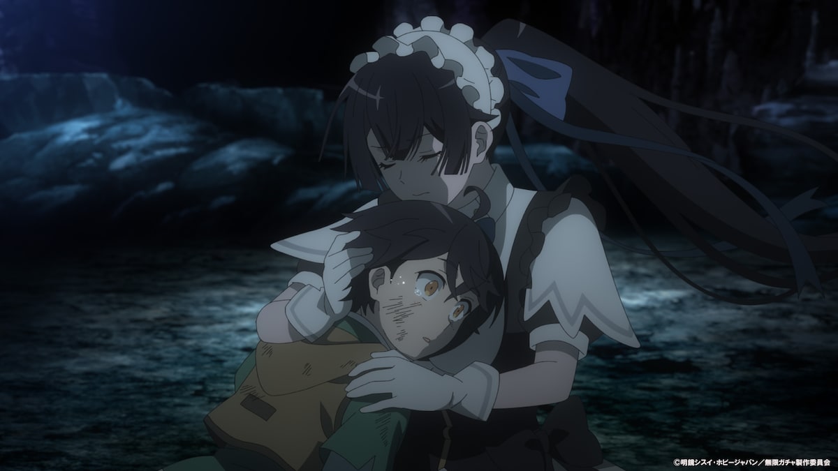 TVアニメ「無限ガチャ」よりライトとメイ。