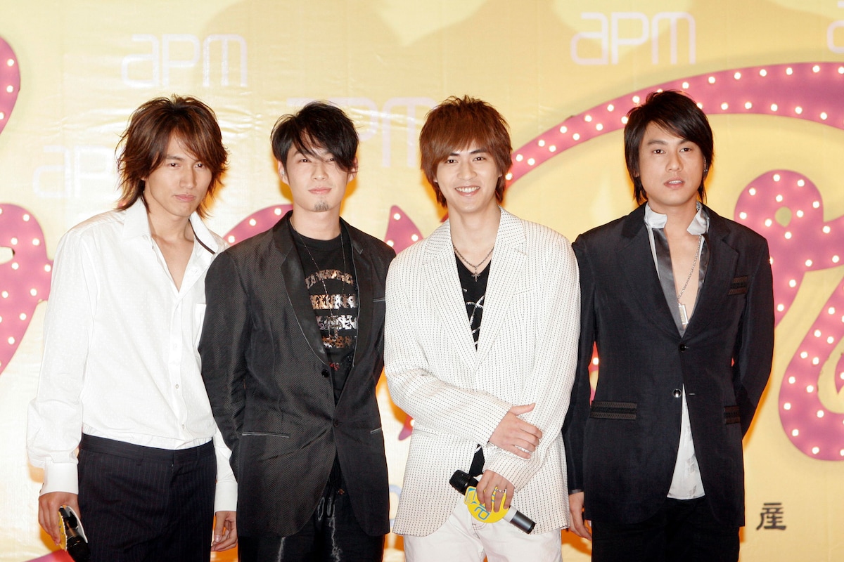 F4のメンバー(2006年)。左からジェリー・イェン(言承旭)、ヴァネス・ウー(呉建豪)、ヴィック・チョウ(周渝民)、ケン・チュウ(朱孝天)。(写真提供:Mok Yan Chun / EyePress EyePress / Newscom / ゼータ イメージ)