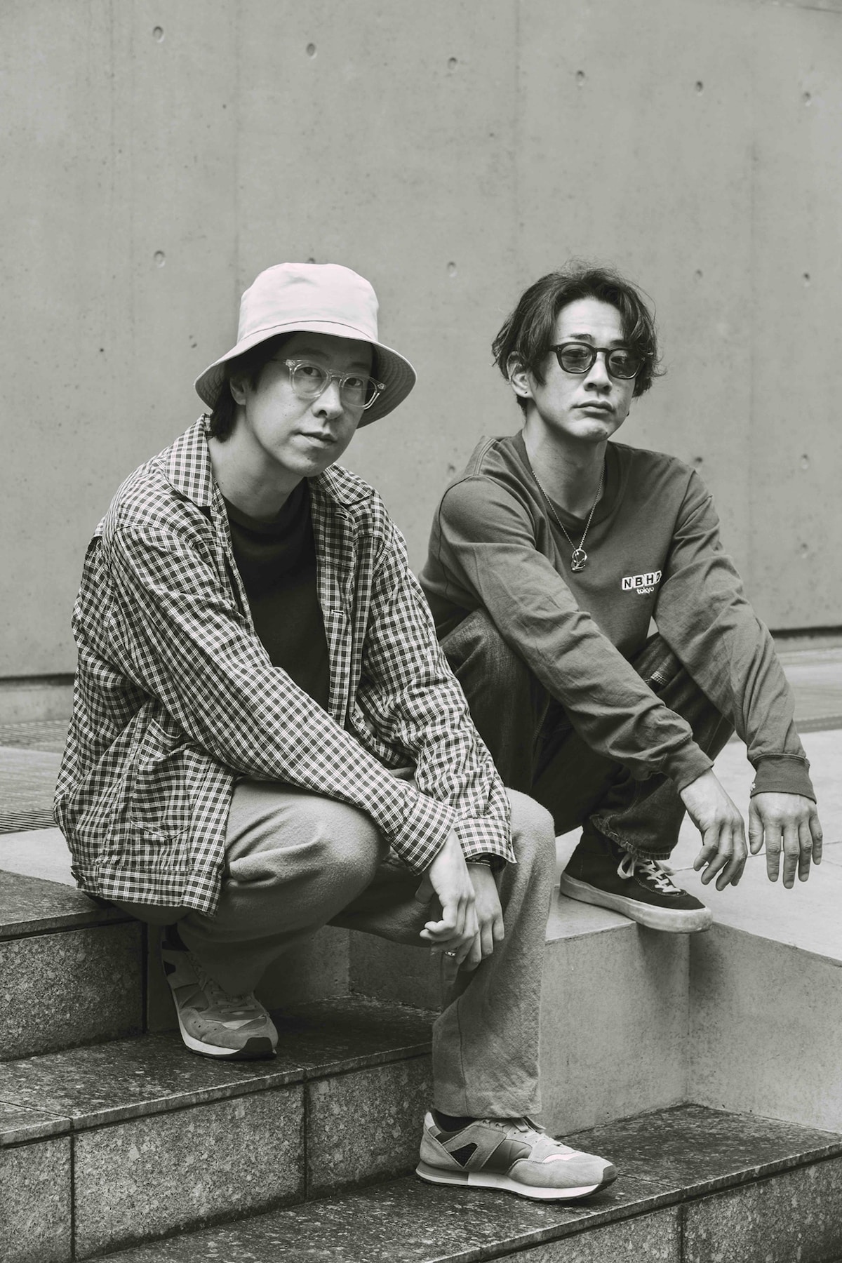 左からホリエアツシ（ストレイテナー）、村松拓（Nothing's Carved In Stone）。