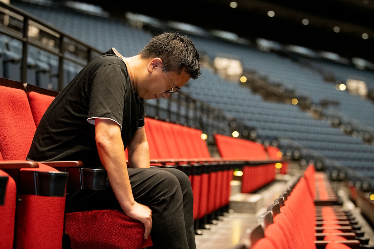 LEVEL5の座席でも音響チェック。