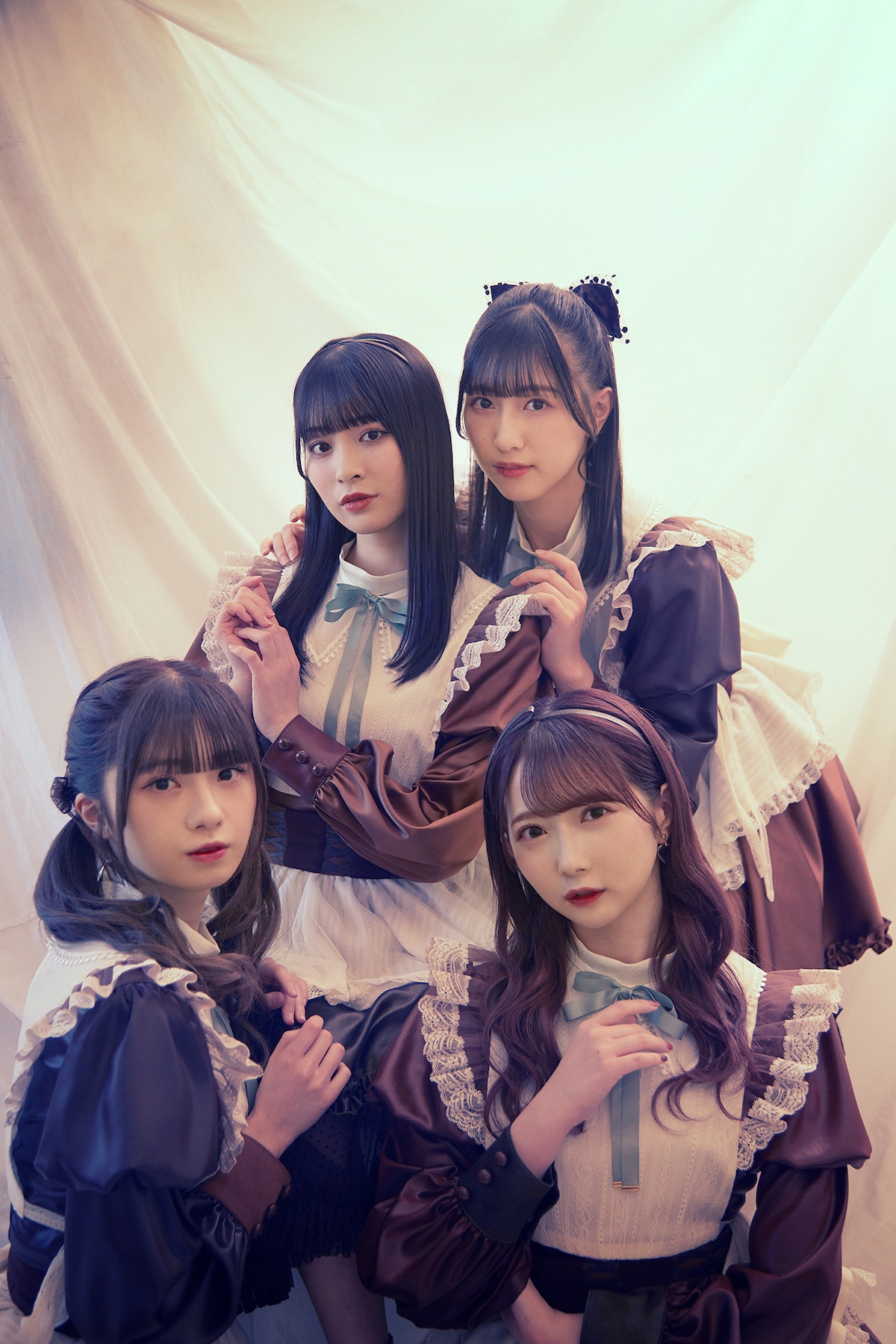 左上から時計回りに冨田菜々風、蟹沢萌子、谷崎早耶、菅波美玲。