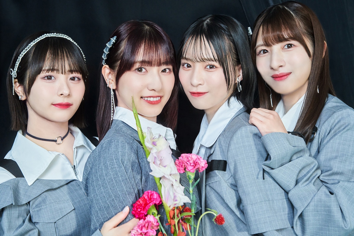 左から尾木波菜、蟹沢萌子、冨田菜々風、河口夏音。