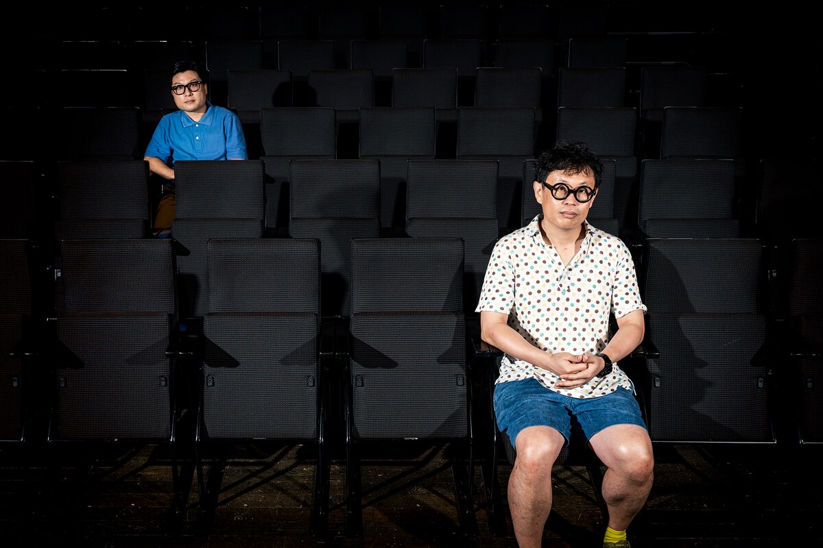 奥からカゲヤマ気象台、岡田利規。