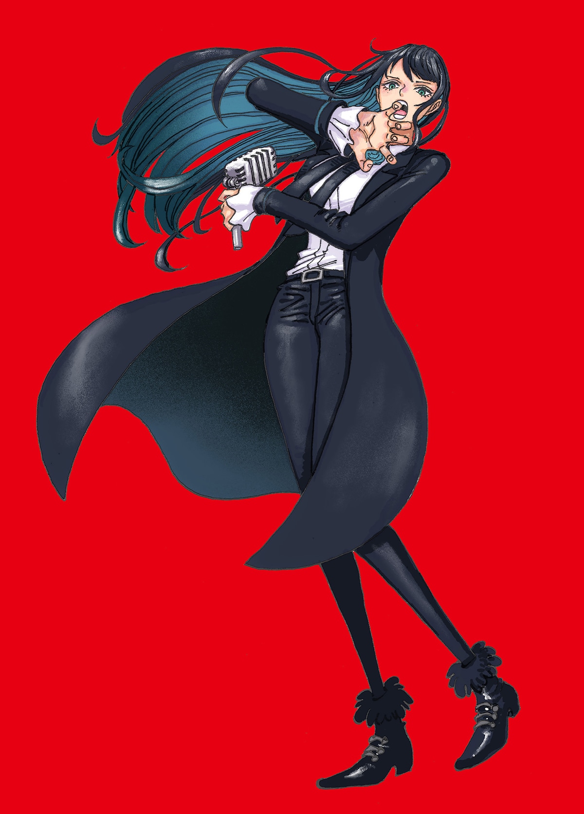 尾田栄一郎が描き下ろしたAdoのイラスト。