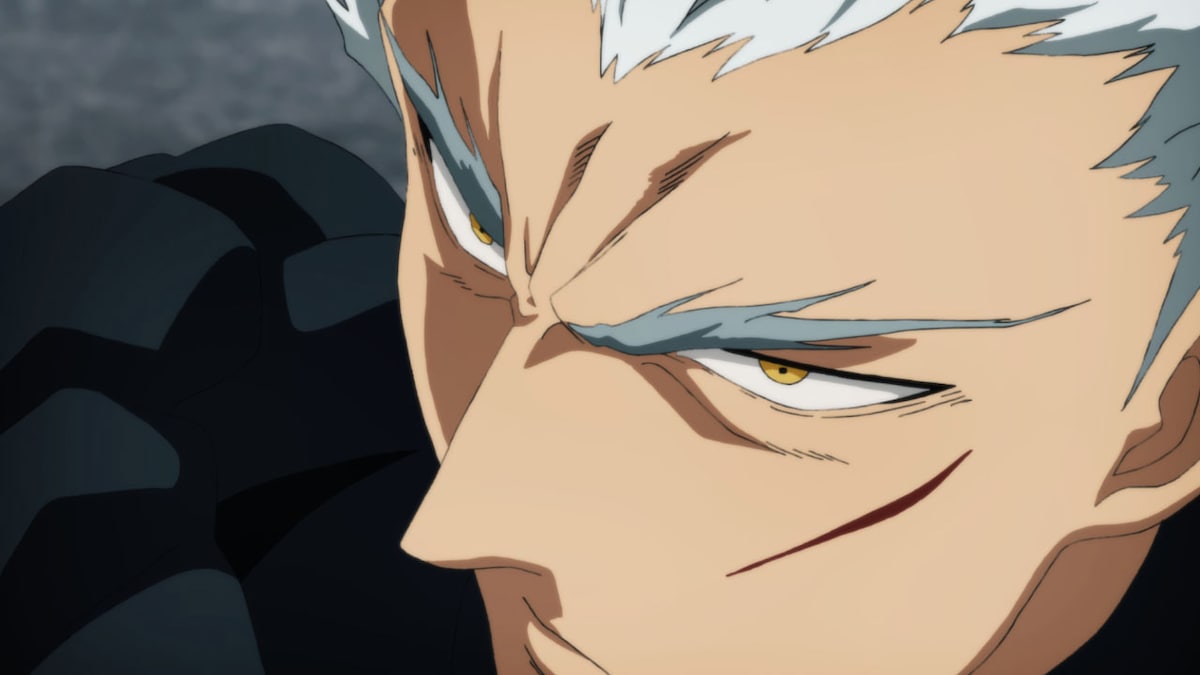 アニメ「ワンパンマン」#16（第2期・第4話）より、ガロウ。