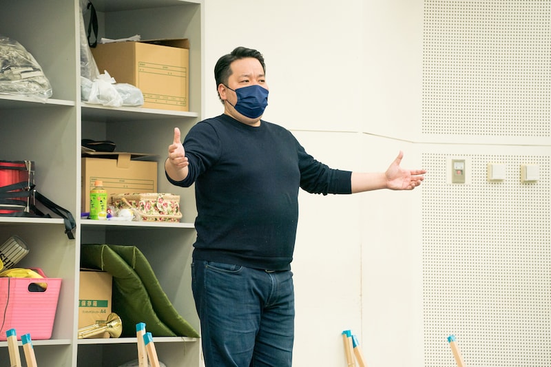 「田舎騎士道(カヴァレリア・ルスティカーナ)」稽古の様子。