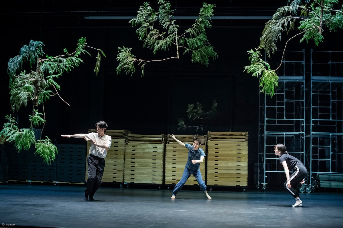 「ダンス作品第3番：志賀直哉『城の崎にて』」クリエーションの様子。（photo by bozzo / 写真提供：城崎国際アートセンター 豊岡市）