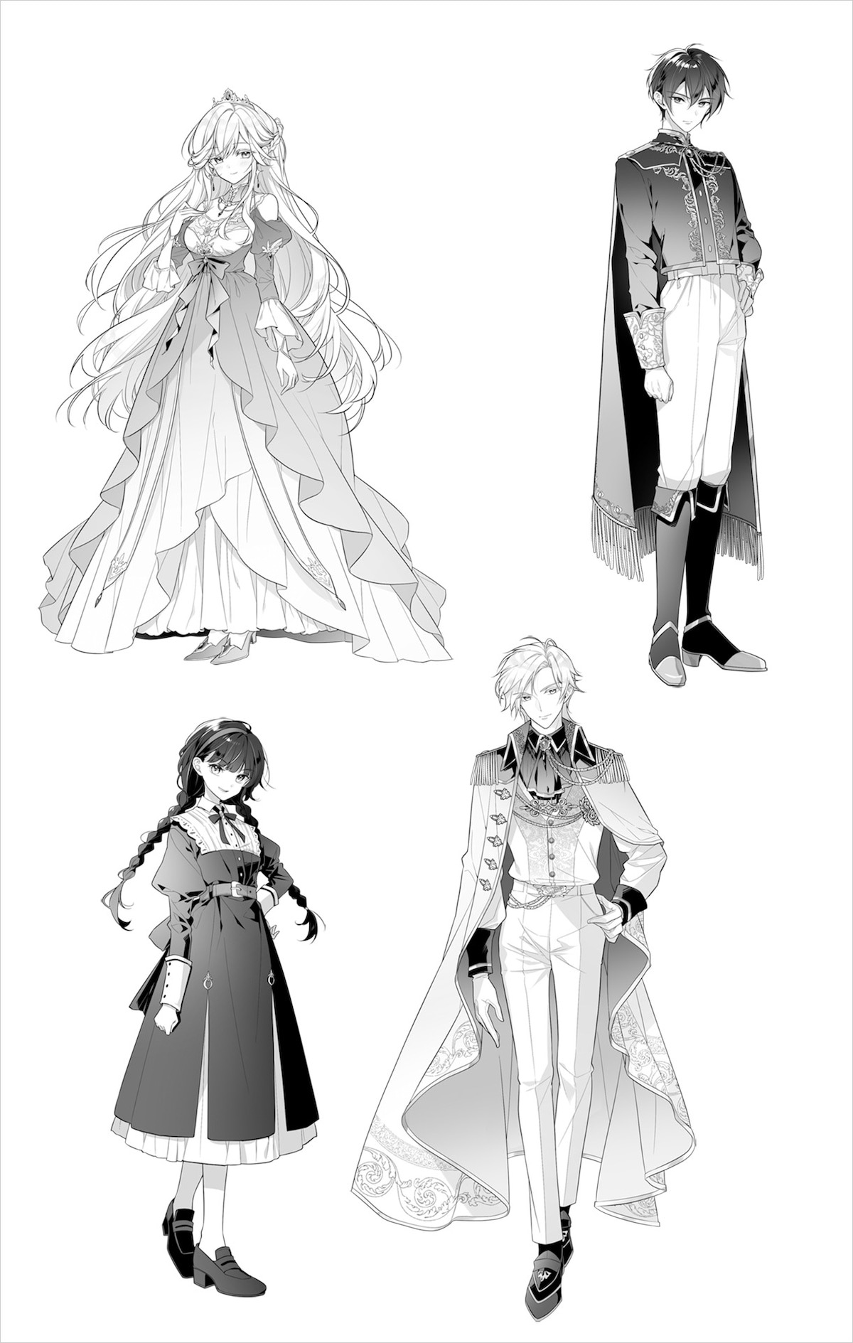 原作小説のイラストを担当した雪子によるキャラクターデザイン。©︎たてのよこ・雪子／ピッコマ