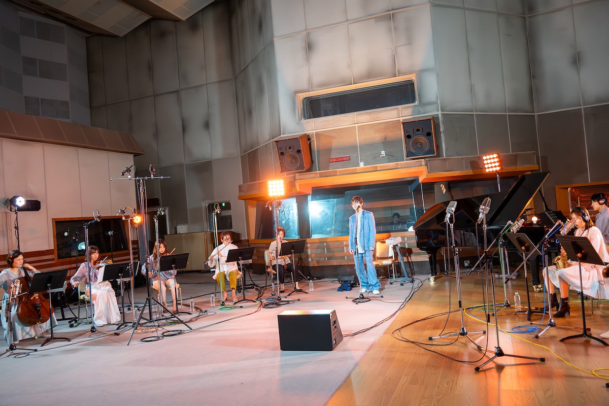 「Pococha×川崎鷹也 Special Movie “想いのチカラ”」収録の様子。