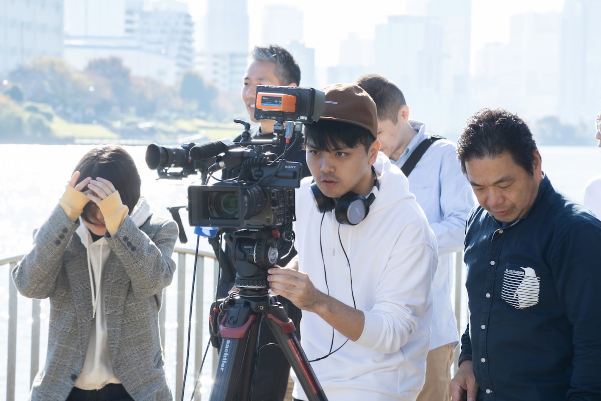 Production Campでの短編映画制作研修の様子。