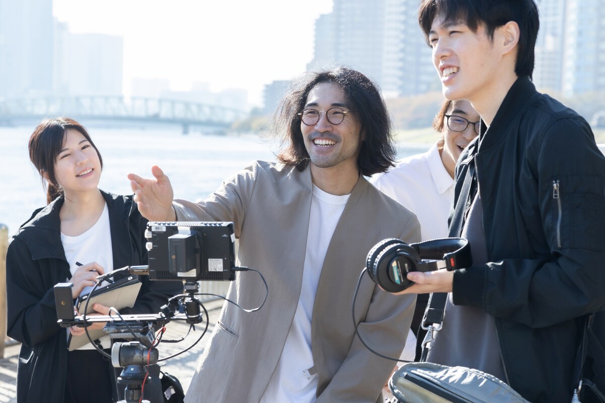 Production Campでの短編映画制作研修の様子。