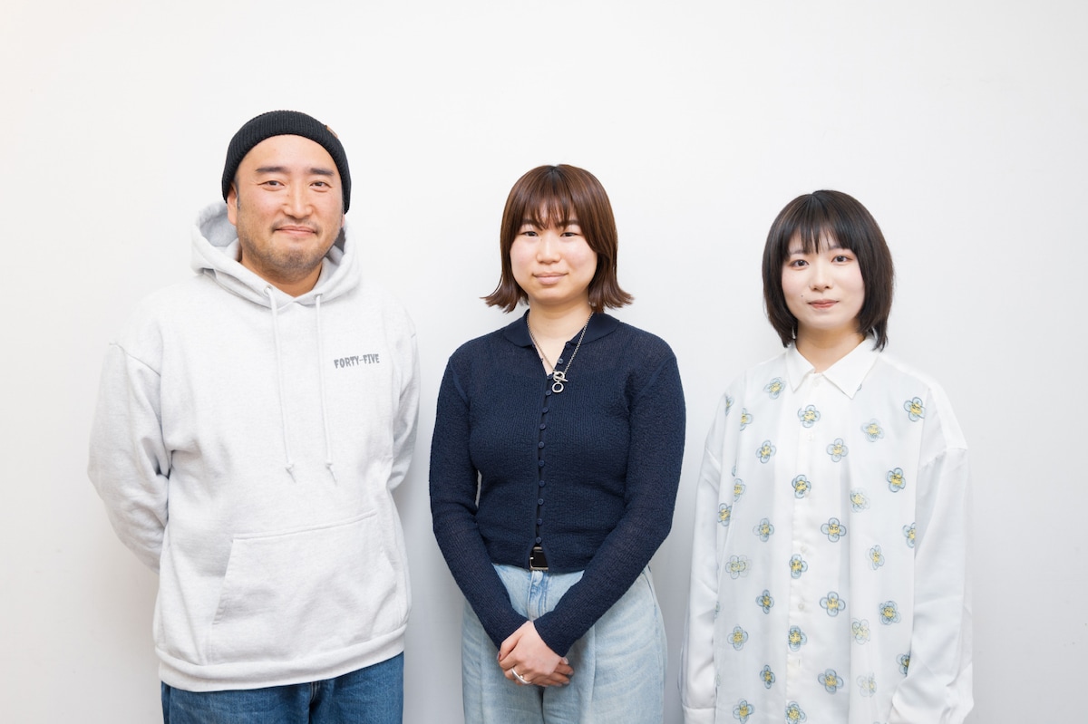 左から古川豪、花園あさひ、浅葱凜