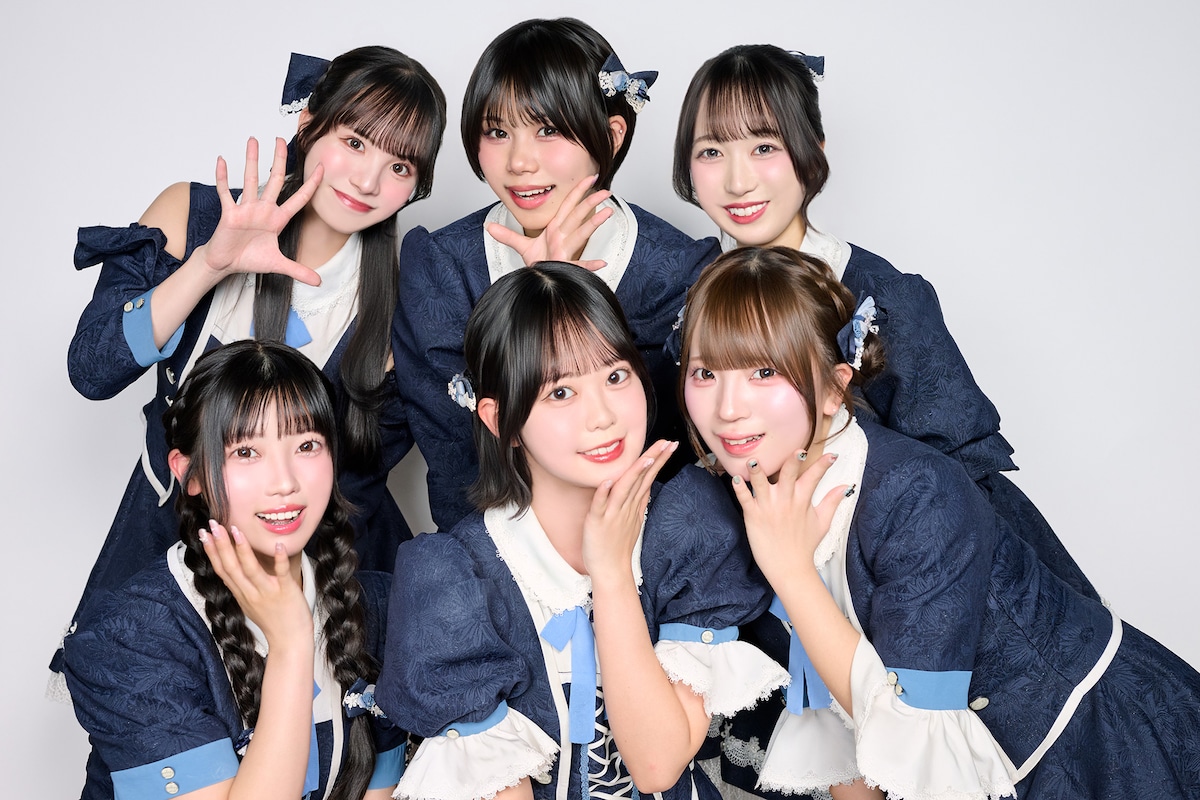 左上から時計回りに福田ひなた、永尾梨央、土屋玲実、西原悠桜、寺本理絵、河合ここゆ。