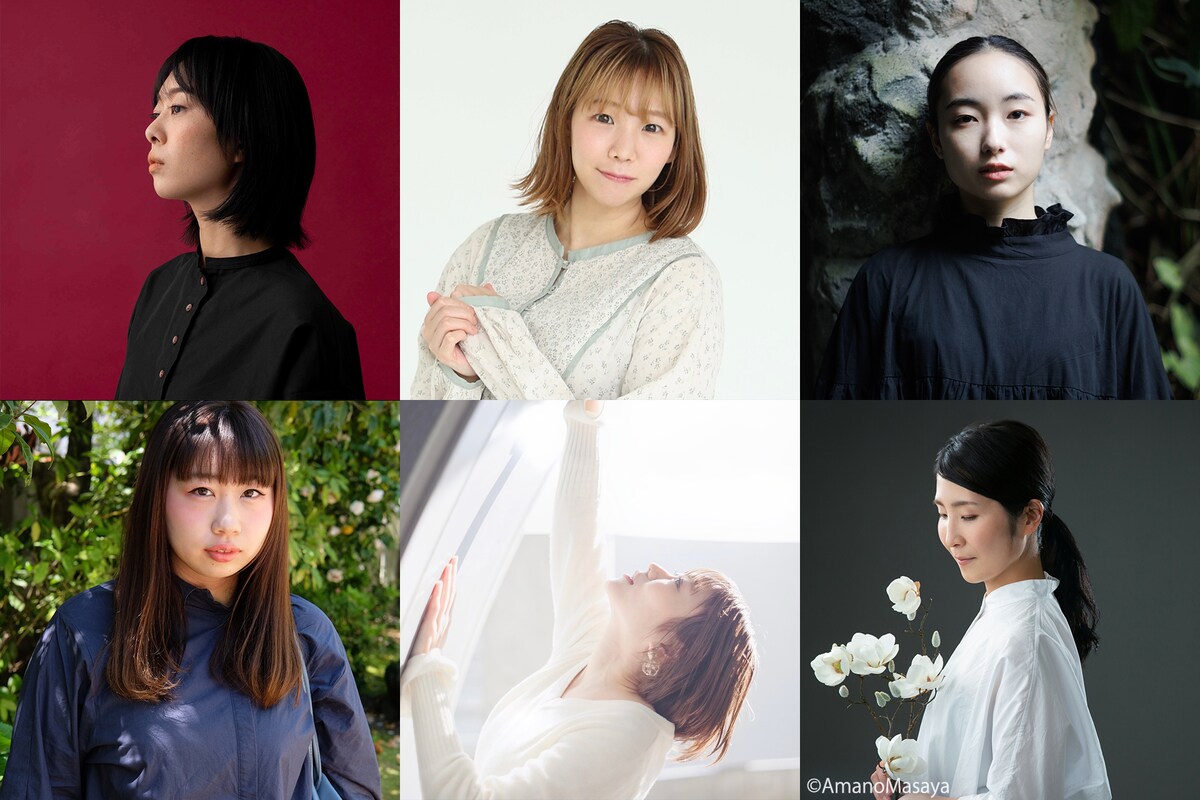 三重Ver.に出演する谷川、森以外の出演者たち。上段左から岡本理沙、川上珠来、日下七海、下段左から重実紗果、雛野あき、藤島えり子。