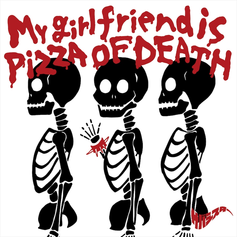 サバシスター「My girlfriend is PIZZA OF DEATH」CD+DVDジャケット