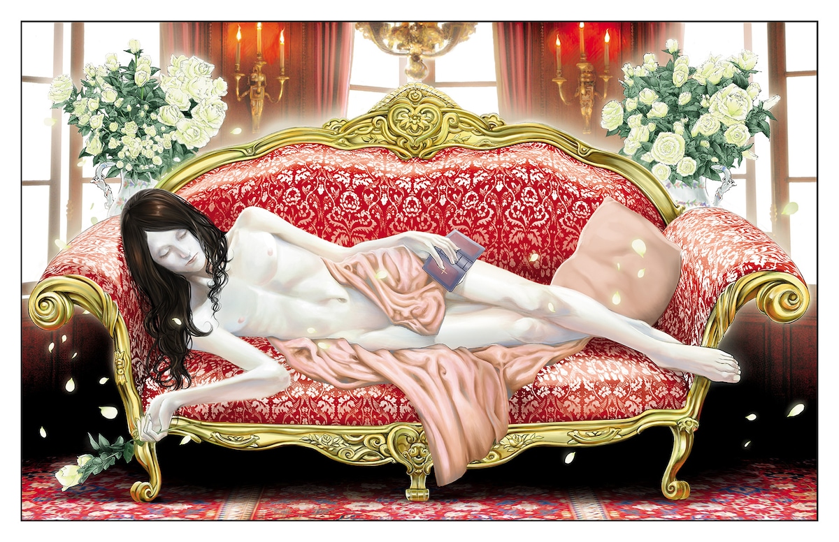 週刊ヤングジャンプ2013年9号（集英社）に掲載された「イノサン」連載開始の巻頭カラー ©坂本眞一／集英社