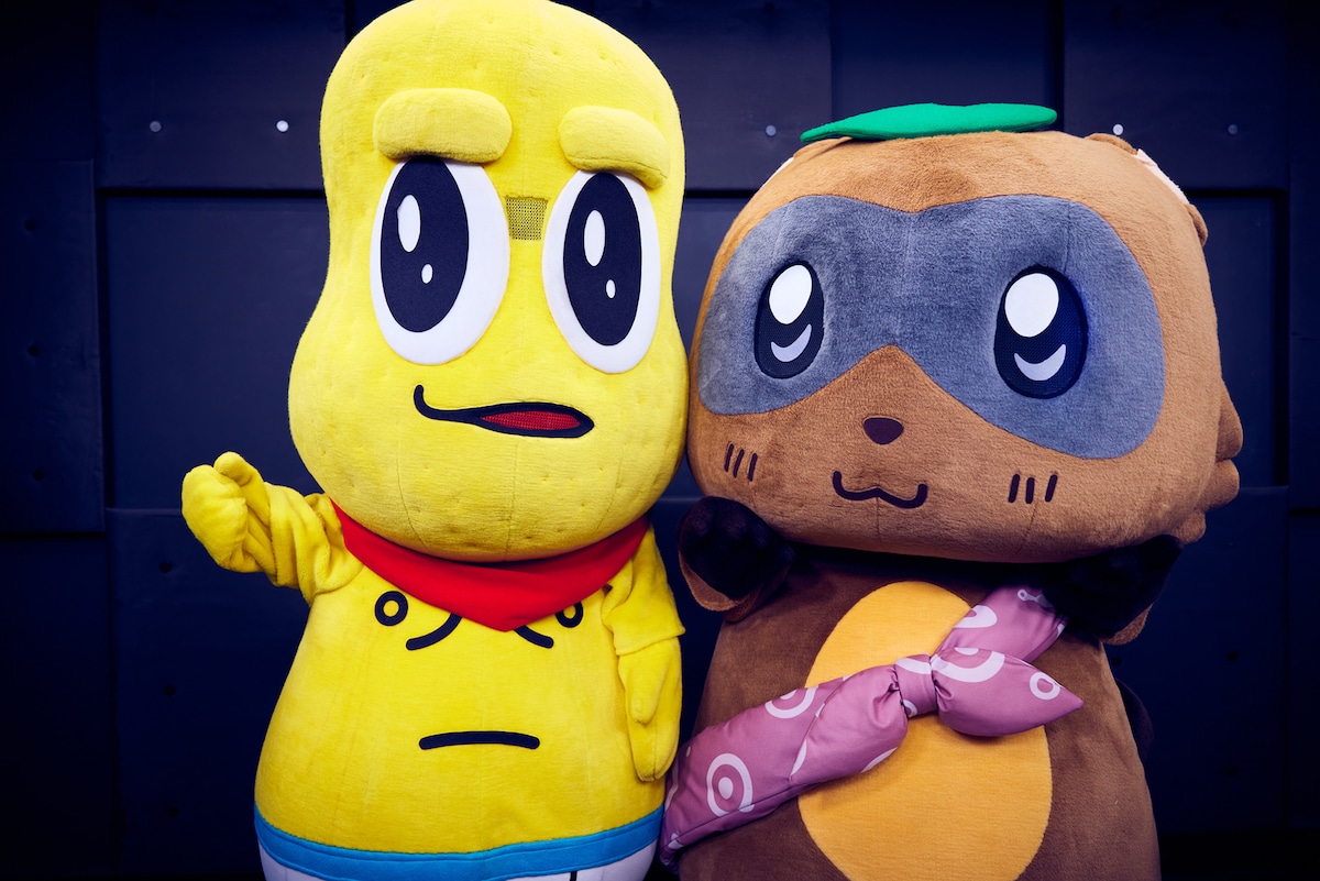 左からピーナッツくん、ぽんぽこ。