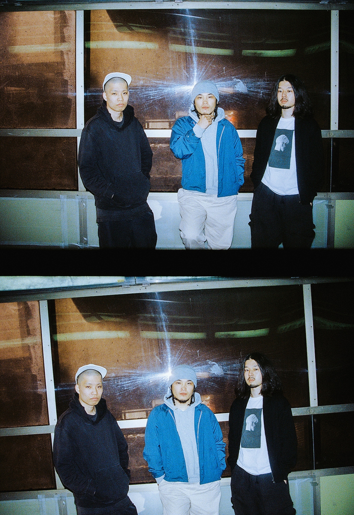 左からEno（B）、santa（Vo）、Taro（Key）。