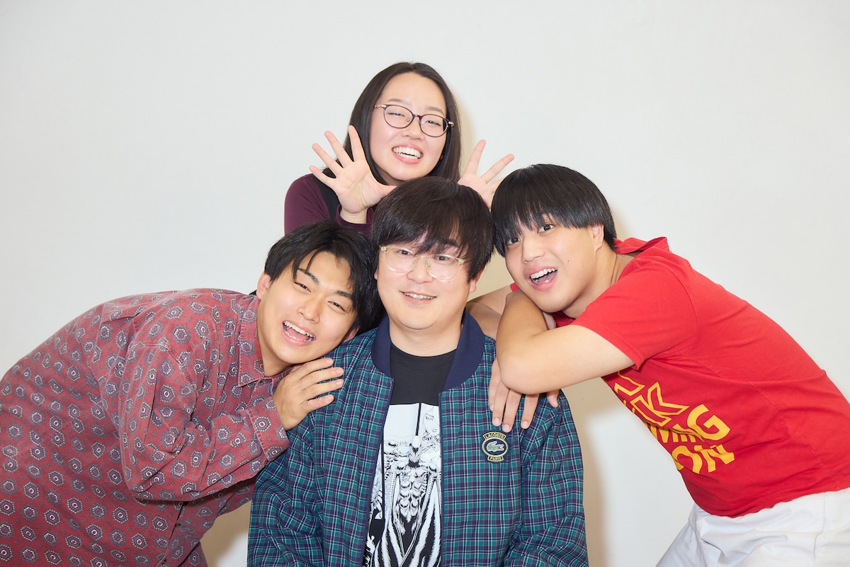 ラバーガール飛永翼、めおしぼたん、きり。