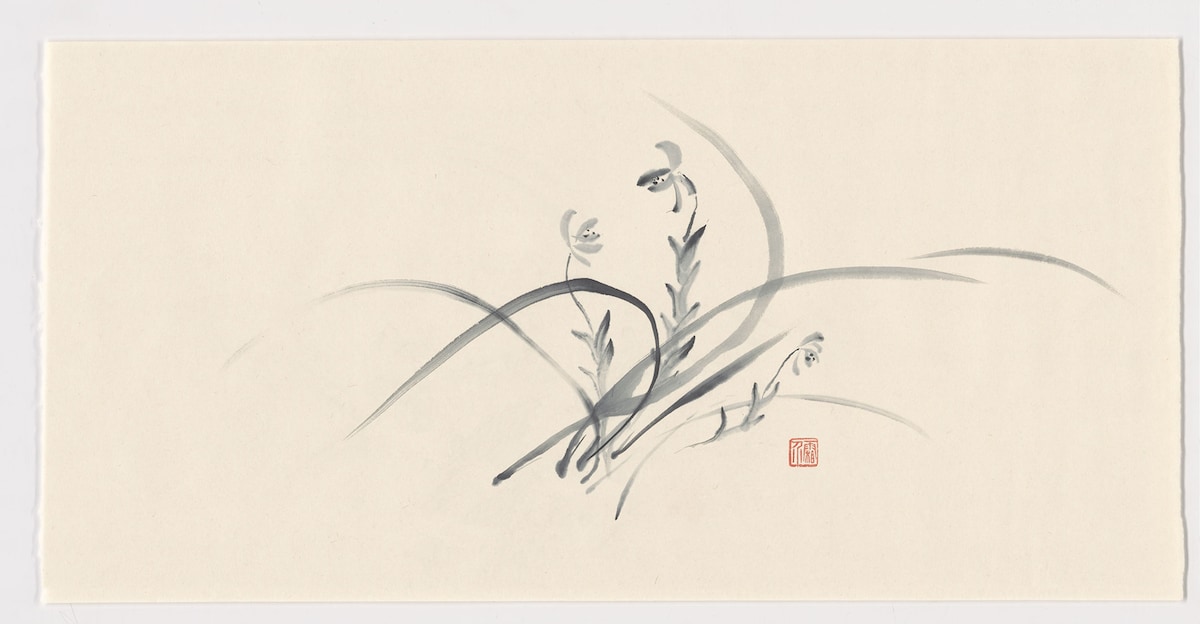 横浜流星が“青山霜介”として描いた春蘭。