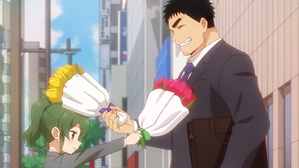 TVアニメ「先輩がうざい後輩の話」6話より、五十嵐双葉と武田晴海。