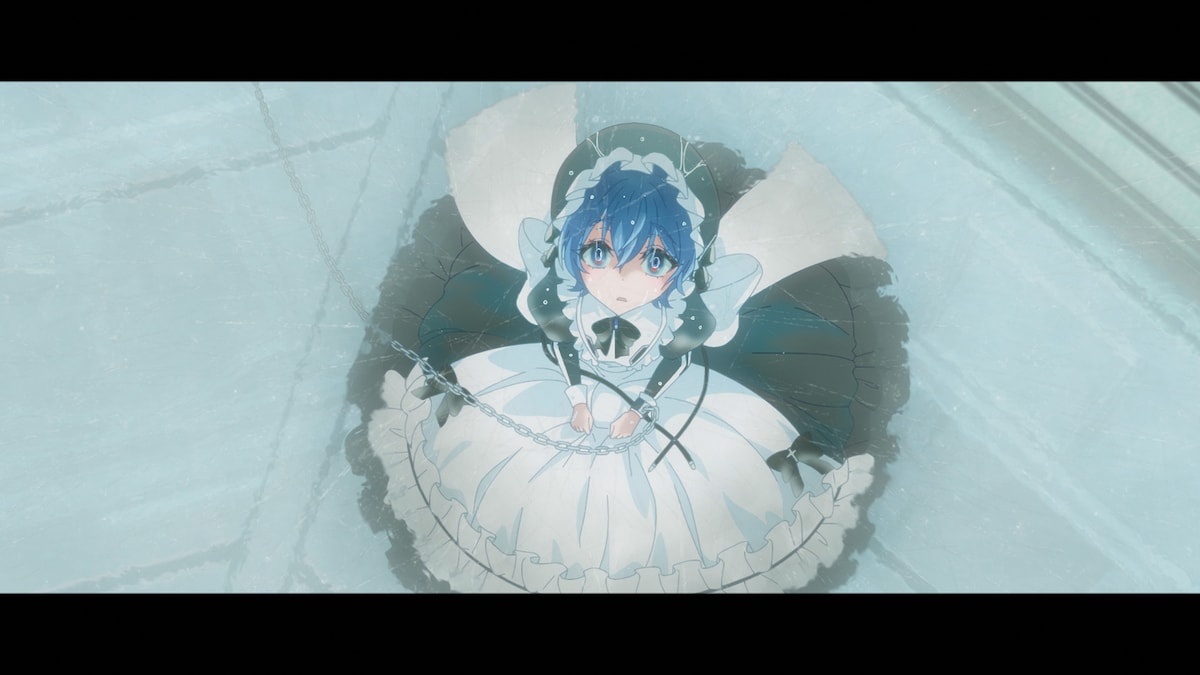 《ゴーストハウス》より、迫り来るトラップを前に呆然とする青井。