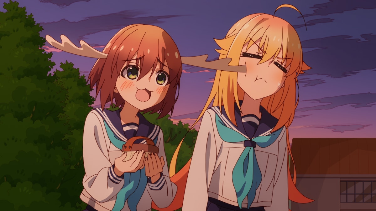 アニメ「しかのこのこのここしたんたん」より。