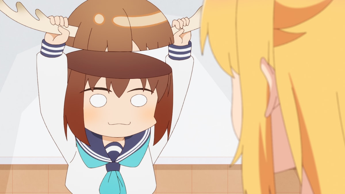 アニメ「しかのこのこのここしたんたん」第1話より。