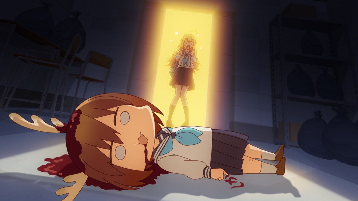 アニメ「しかのこのこのここしたんたん」第1話より。