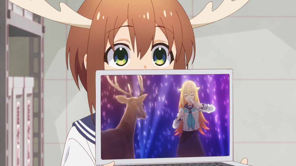 アニメ「しかのこのこのここしたんたん」第4話より。