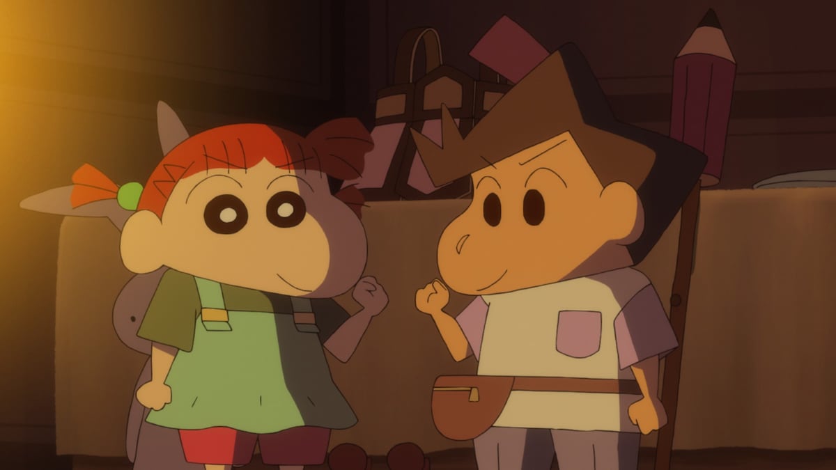 「映画クレヨンしんちゃん 超華麗！灼熱のカスカベダンサーズ」場面カット。ネネちゃん（左）と、あんりが「知識のツッコミ」の天才とたたえた風間くん（右）